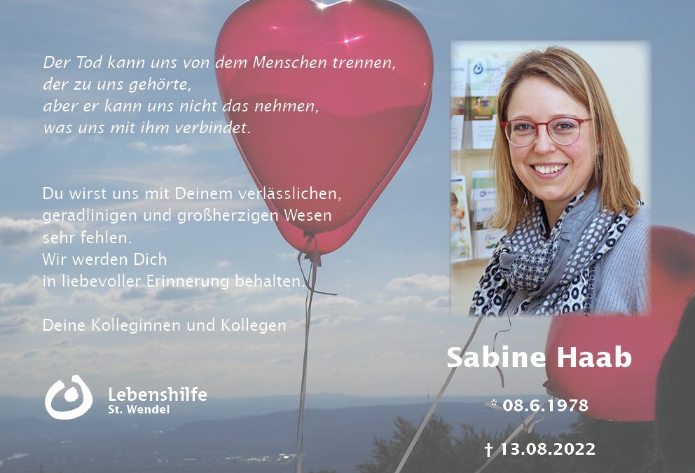 Nachruf Sabine Haab